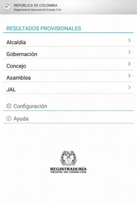 Elecciones Colombia 2015 android App screenshot 3